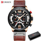 CURREN Casual Sport Watches for Men Top Brand Luxury Military Leather Wrist Watch Man Clock Fashion Chronograph Wristwatch