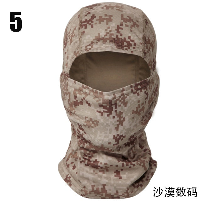 Tactical Camouflage Balaclava Full Face Mask Wargame CP Military Hat Hunting Bicycle Cycling Army Multicam Bandana Neck Gaiter