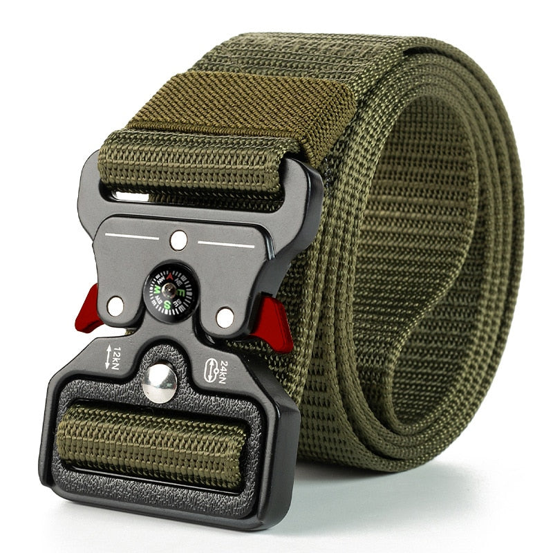 Genuine tactical belt quick release outdoor military belt soft real nylon sports accessories men and women black belt