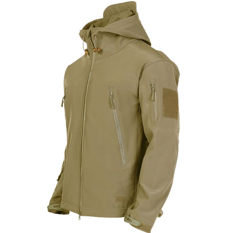 Tactical Jacket Men Shark Skin Soft Shell Military Windproof Waterproof Army Combat Mens Jackets Hooded Bomber Coats Male S-4XL