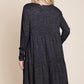 Brushed Hacci Tiered pleated Mini Dress
