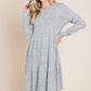 Brushed Hacci Tiered pleated Mini Dress
