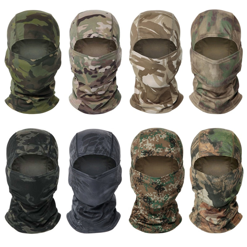 Tactical Camouflage Balaclava Full Face Mask Wargame CP Military Hat Hunting Bicycle Cycling Army Multicam Bandana Neck Gaiter