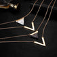 Marble Chevron Double Layer Necklace